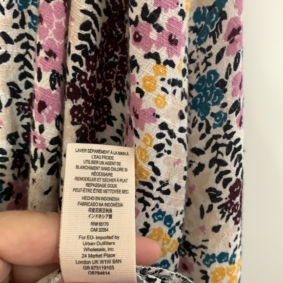 - NWT Free People Cream Miss Right Floral Print Mini Dress - Picture 14 of 15